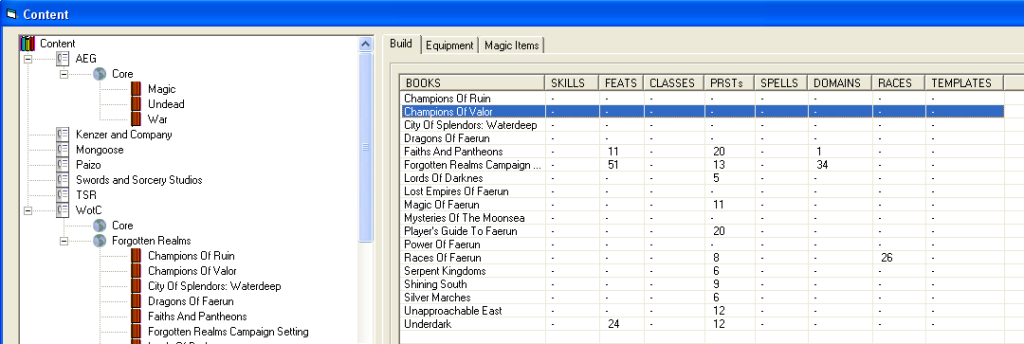 D&amp;D 3.5 Character Automation